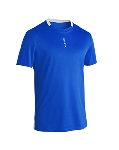 Футболка F500 взрослая белая, белый черный Kipsta