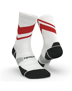 Носки для бега Mid Run 900 толстые бело-красные, белый Kiprun
