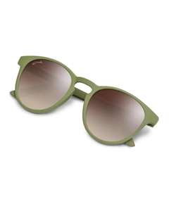 Солнцезащитные очки в круглой оправе Waimea, оливково-зеленый / коричневый Siroko