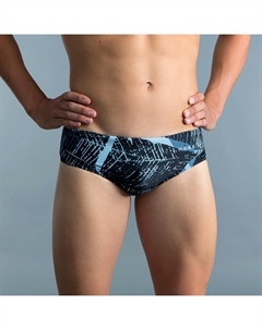 Плавки трусы 900 мужские принт Коли серый, черный / неоновый желтый лайм Nabaiji