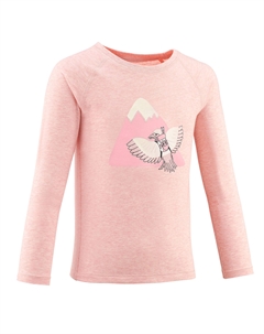 Лонгслив детский MH150, розовый Quechua