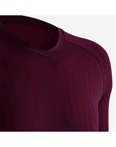 Женская/мужская функциональная футболка с длинными рукавами - Keepdry 500 bordeaux, цвет сливы/свекла Kipsta