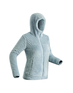Толстовка SH100 Ultra-Warm для походов флисовая женская, голубой Quechua