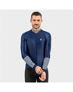 Мужская велосипедная футболка с длинным рукавом M2 Alpine, темно-синий/белый Siroko