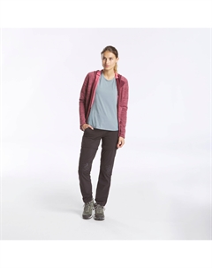 Толстовка MH520 для походов с капюшоном флисовая женская, розовый/бордовый Quechua