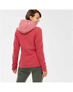 Толстовка походная женская NH500 с капюшоном, красный / темно-розовый Quechua