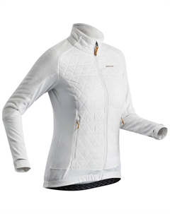 Толстовка для походов теплая женская SH900 X-Warm, белый Quechua