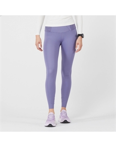 Длинные женские тайтсы для бега - Support лиловый, синий Kiprun