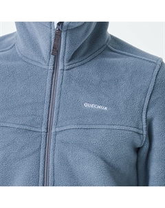 Толстовка SH100 U-Warm для походов флисовая теплая мужская, серый Quechua