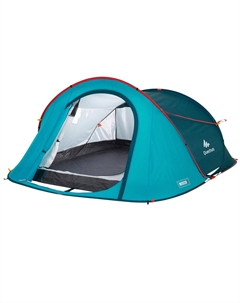 Палатка 2 Seconds 3-х местная, синий / голубой Quechua