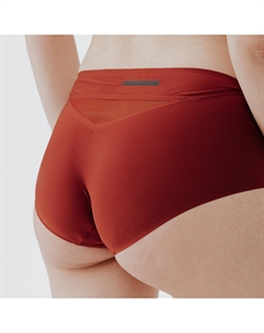 Функциональные трусы боксеры для бега женские красные, красное дерево Kalenji