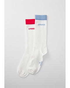 Носки TENNISSOCK SINGLESTRIPE UNISEX 2 PACK, кремовый Copenhagen studios