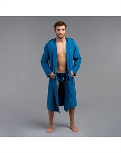 Халат 500 микрофибра компактный мужской индиго синий, берлинская лазурь Watko