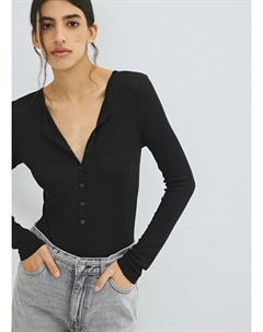 Боди с длинным рукавом, Черный Ostin