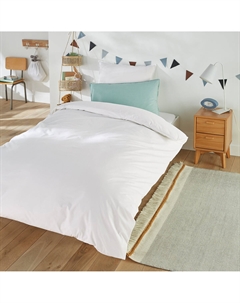 Пододеяльник детский из хлопковой перкали био белый La redoute interieurs