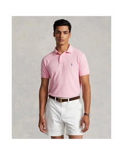 Футболка-поло custom slim fit Pony Player с вышивкой розовый Polo ralph lauren