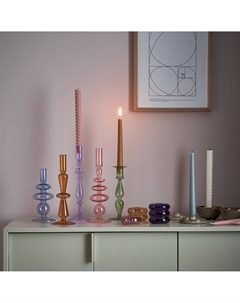 Подсвечник из стекла В25 см Chilava оранжевый La redoute interieurs