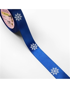 Лента атласная новогодняя Арт узор
