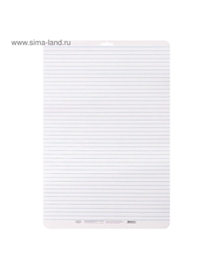 Доска маркерная a3 (49×33 см), двусторонняя: клетка/линейка, синяя Calligrata