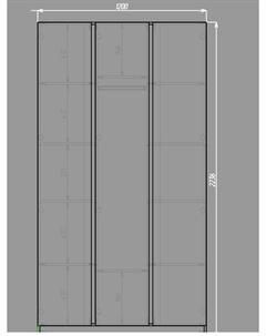 Шкаф трехстворчатый для одежды Nobrand