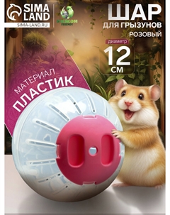 Шар для грызунов, 12 см, розовый Пижон