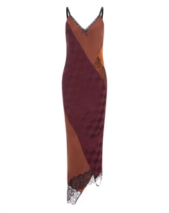 Платье из вискозы и шелка Moschino