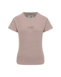 Футболка из хлопка и шерсти Mm6