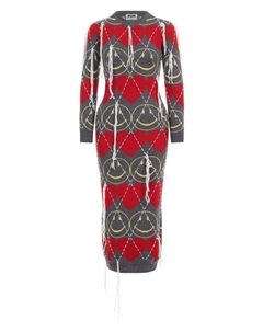 Платье из шерсти и вискозы x Smiley Moschino