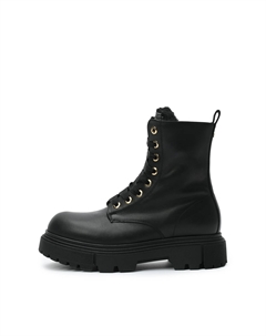 Ботинки с мехом и лого из страз Elisabetta franchi