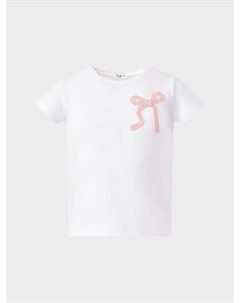 Футболка с розовым бантиком Il gufo