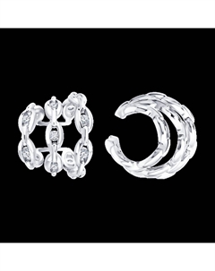 Серьга из серебра с фианитами Sokolov