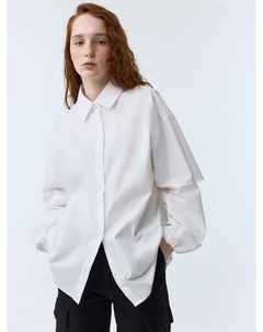 Рубашка оверсайз с разрезами на рукавах для девочек Sela