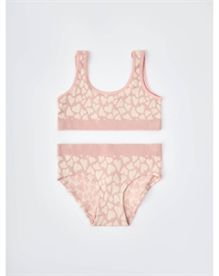 Набор из топа и трусов-слипов с принтом для девочек Sela