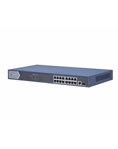 Коммутатор PoE DS-3E0518P-E неуправляемый, 16хRJ45 1000M PoE с грозозащитой 6кВ/Uplink порт 1000М Ethernet,/1000М SFP uplink порта, 802.3af/ Hikvision