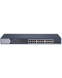 Коммутатор DS-3E1526P-SI L2, Смарт-управляемый, 24 1000M RJ45 PoE-порт, 2 Gigabit combo порт, 802.3af/at, бюджет PoE 370W Hikvision