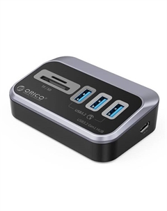 Концентратор M3U3-3TS-05-BK-BP 3xUSB-A 3.2 Gen1, 1xTF, 1xSD, вход USB-C, черный Orico
