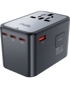 Сетевое зарядное устройство ACEFAST Z1, 3xUSB-C, 2xmicroUSB, 2300Вт, 5A, серый Acefast