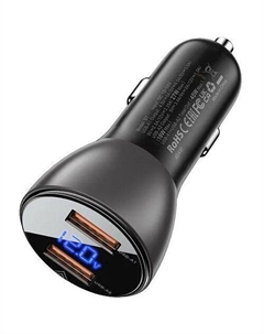 Автомобильное зарядное устройство ACEFAST B7, 2xUSB-A, 45Вт, 3A, черный Acefast