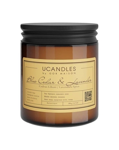 Аромасвеча в банке Blue Cedar and Lavender, 200 гр Ucandles