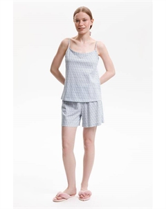 Пижама хлопковая с принтом Very neat