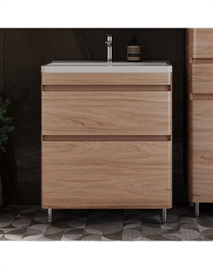 Тумба под раковину Атлантика 70 Люкс Plus, напольная, ясень перламутр Style line