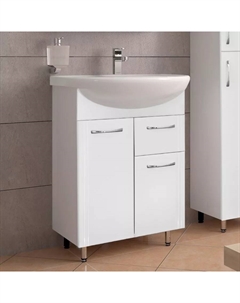 Тумба с раковиной Эко Стандарт №11 61 белая Style line