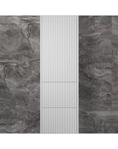 Шкаф-пенал для ванной Стокгольм 36 подвесной, белый рифленый софт Style line