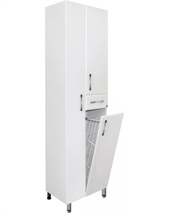 Шкаф-пенал для ванной Эко Стандарт 54 с бельевой корзиной, белый Style line