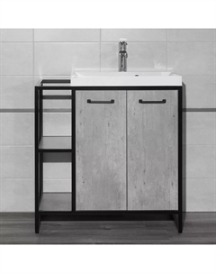 Тумба под раковину без столешницы Лофт 60/80 бетон Style line