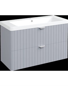 Тумба с раковиной Ларвик 105 серая матовая Stworki