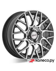 Литой диск X-132 6x15/4*100 D54.1 ET46 BK/FP X`trike