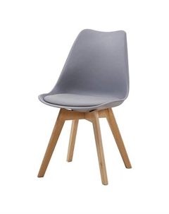 Стул NORDIC-2 480х400х820мм пластик/дерево серый Нет марки