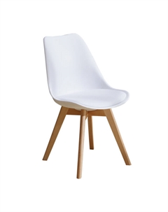 Стул NORDIC-2 480х400х820мм пластик/дерево белый Нет марки