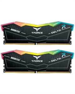 Комплект памяти DDR5 DIMM 64Gb (2x32Gb), 6000MHz, CL38, 1.3 В,, T-Force Delta RGB Black (TG_FF3D564G6000HC38ADC01) Retail Team group